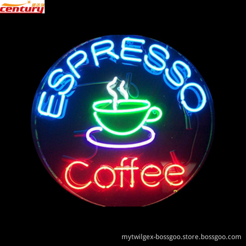 wholesale china factory price custom espresso coffee neon light sign